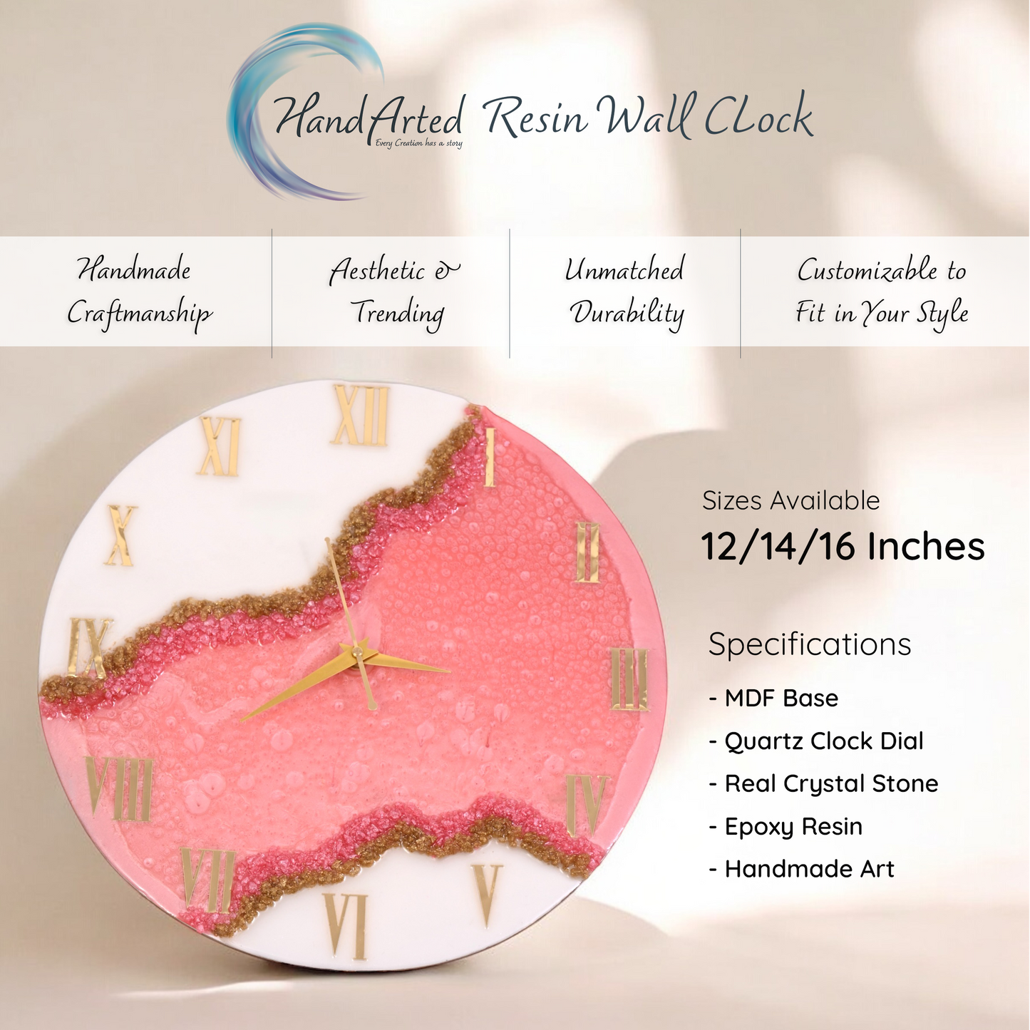 Blush Aura Clock
