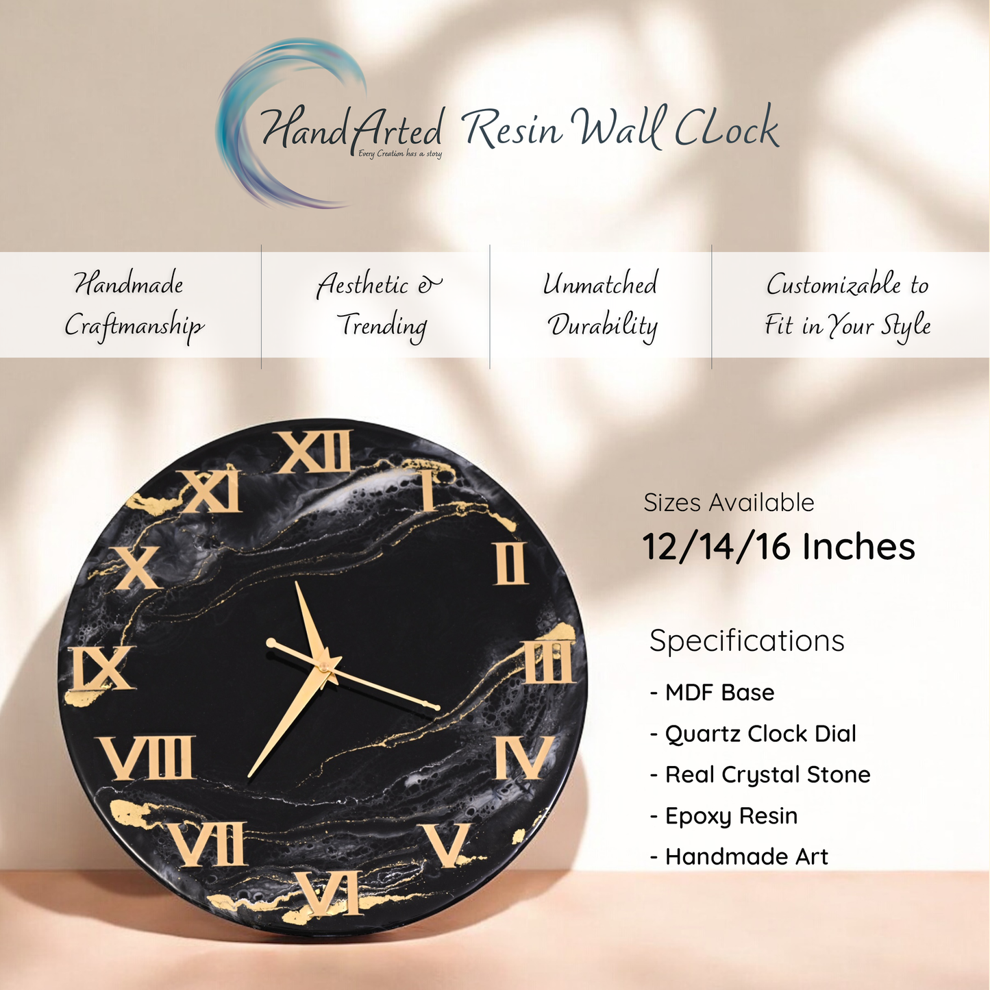 Midnight Luxe Clock