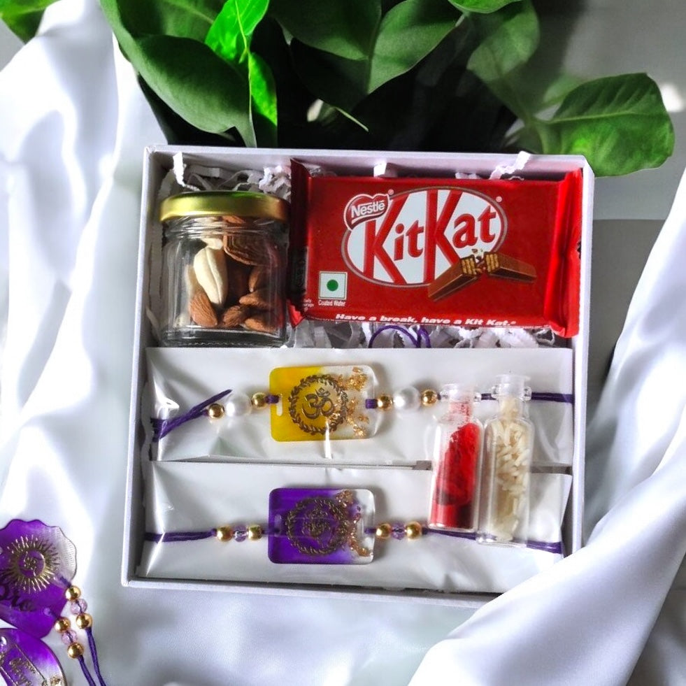 π Customized Resin Rakhi Hamper for Brother β Sweet, Traditional & Thoughtful