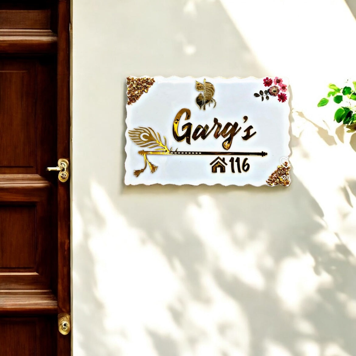 ❤️ Resin Name Plate – Artistic Charm for Your Sweet Home