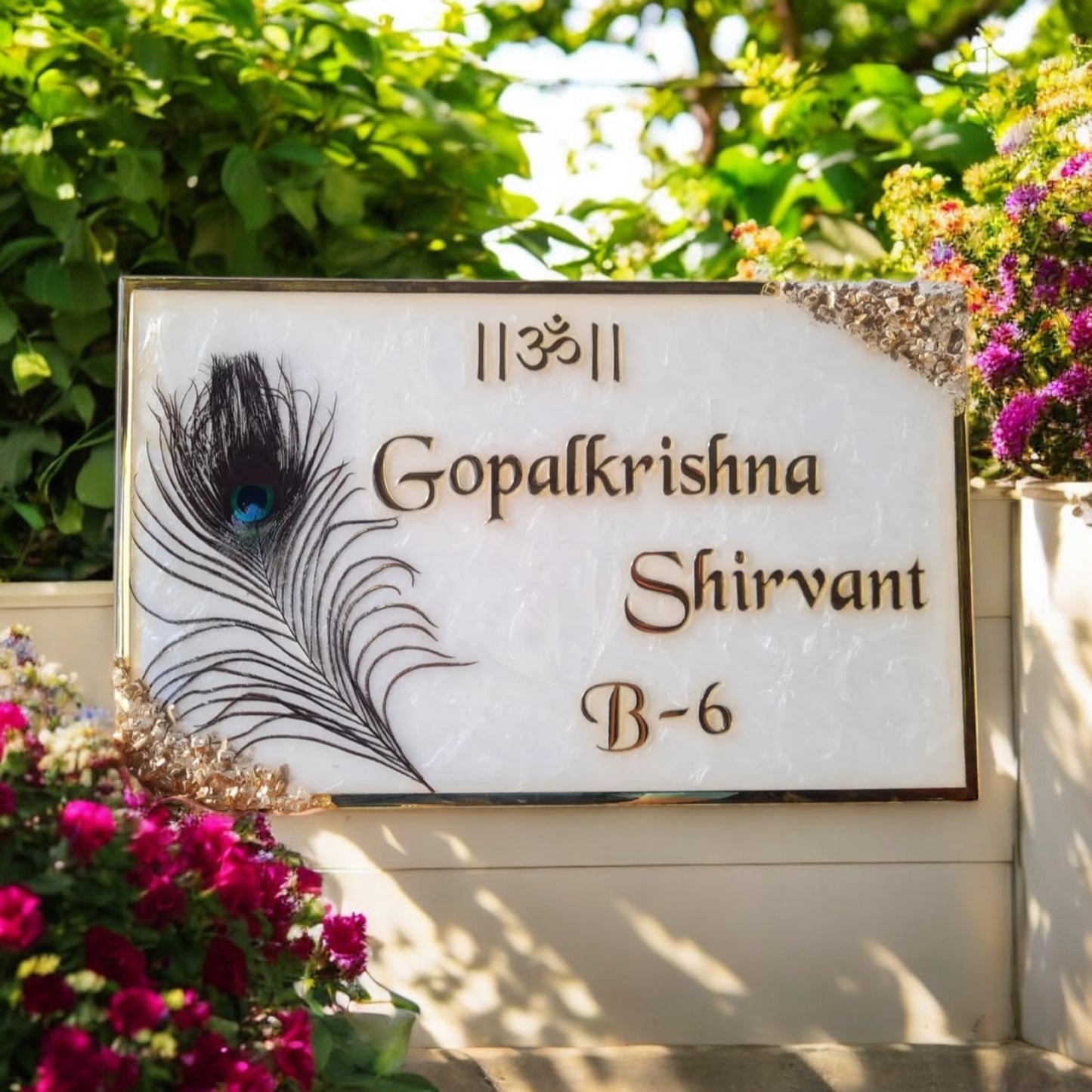 ❤️ Resin Name Plate – Elegance for Your Sweet Home