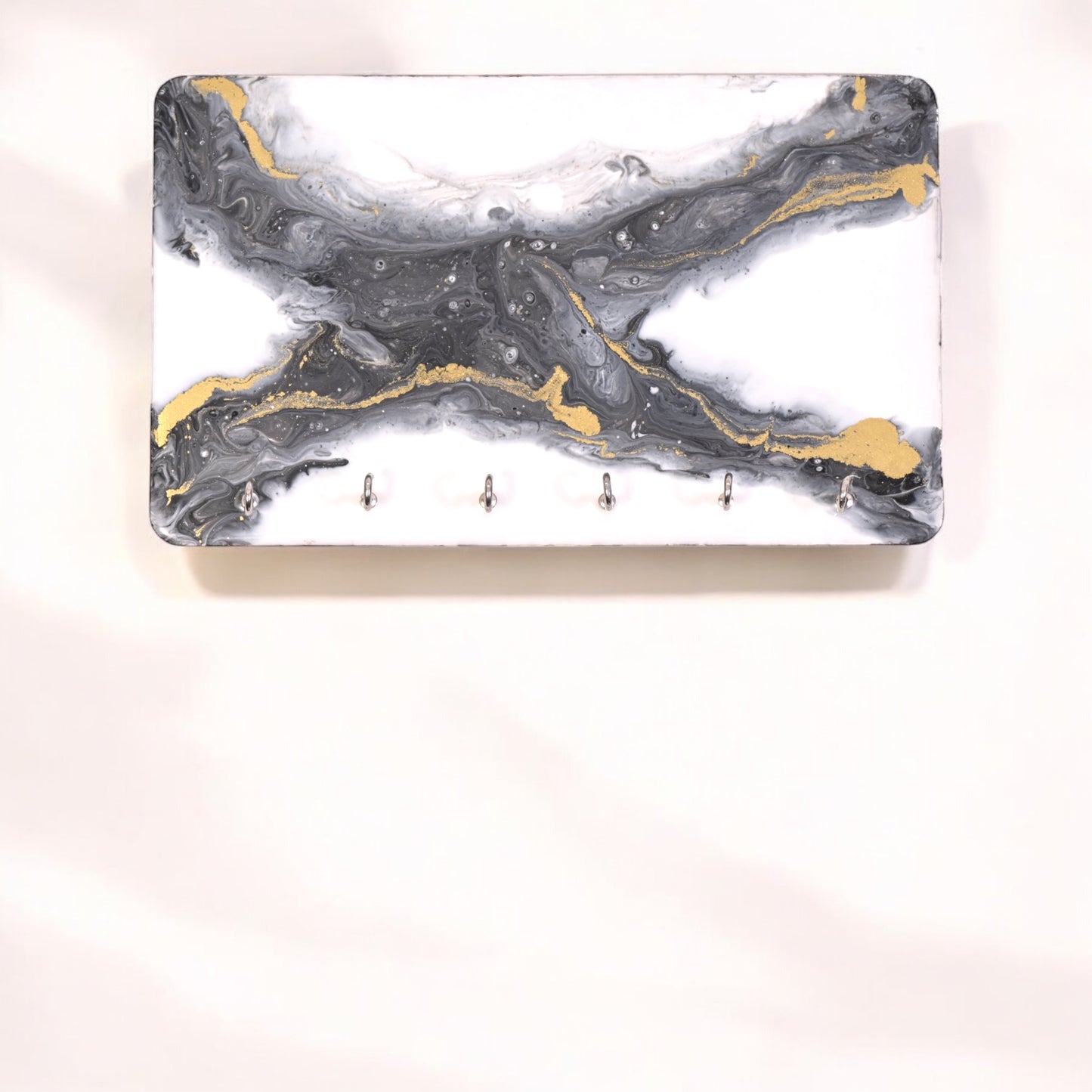 HandArted Resin KeyHolder – Marble Luxe Edition