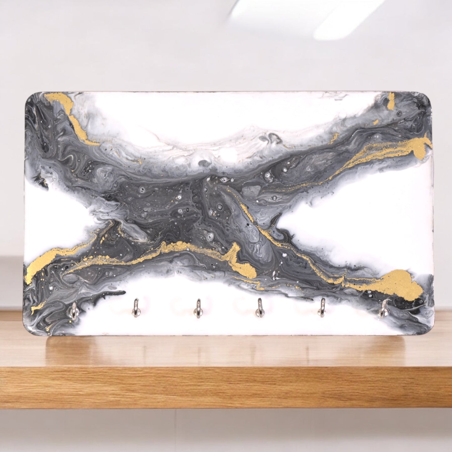 HandArted Resin KeyHolder – Marble Luxe Edition