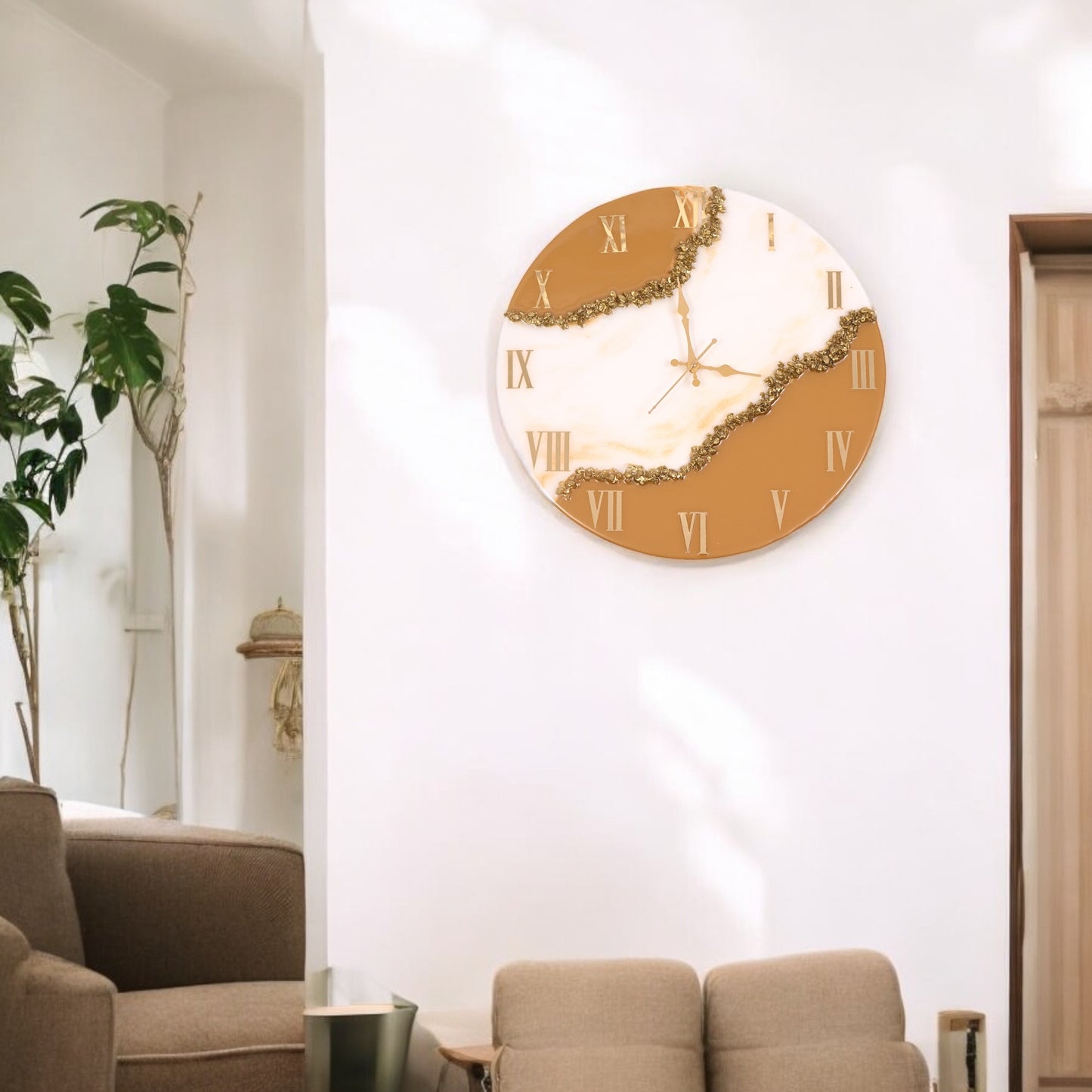 Earthstone Bronze Clock