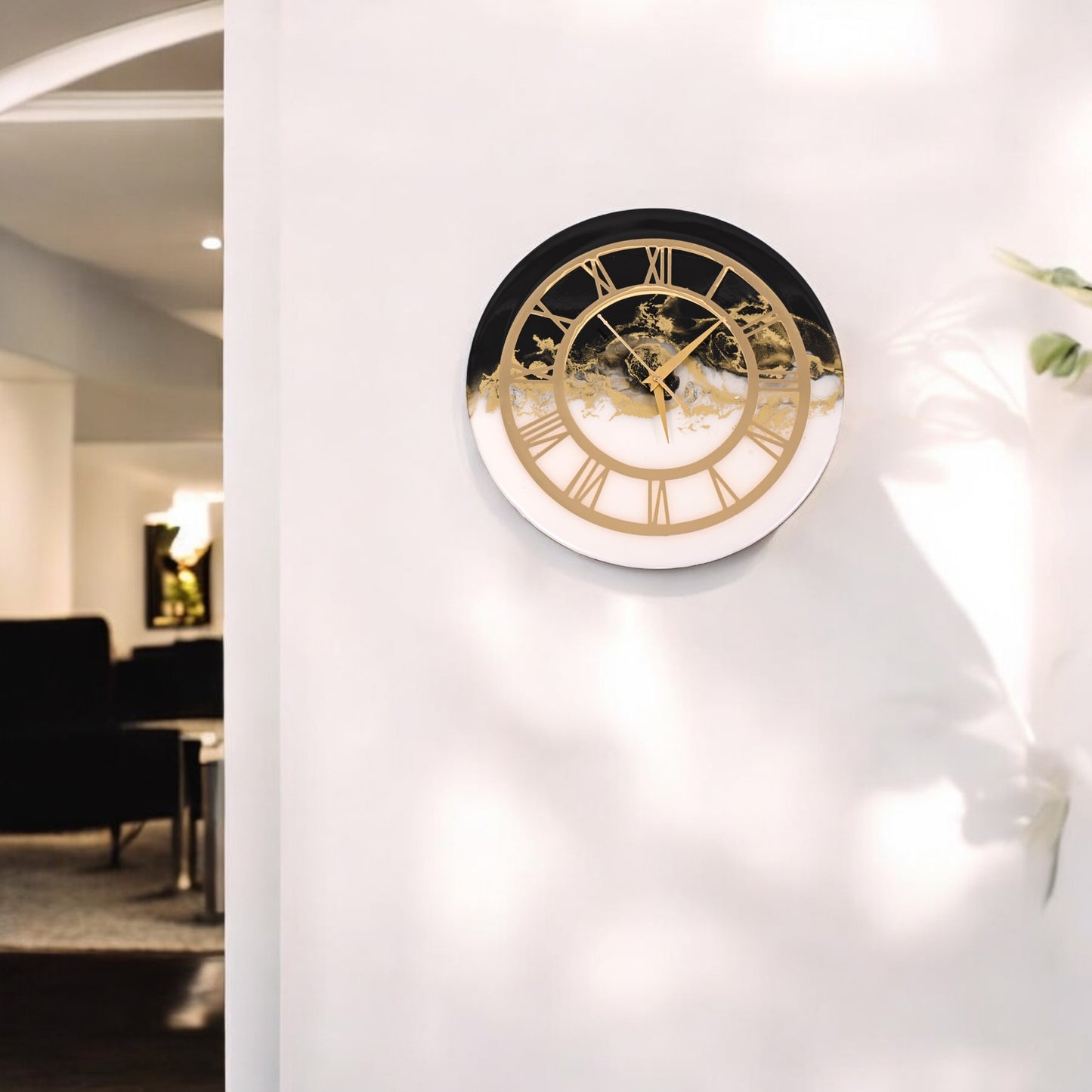 Midnight Marble Clock
