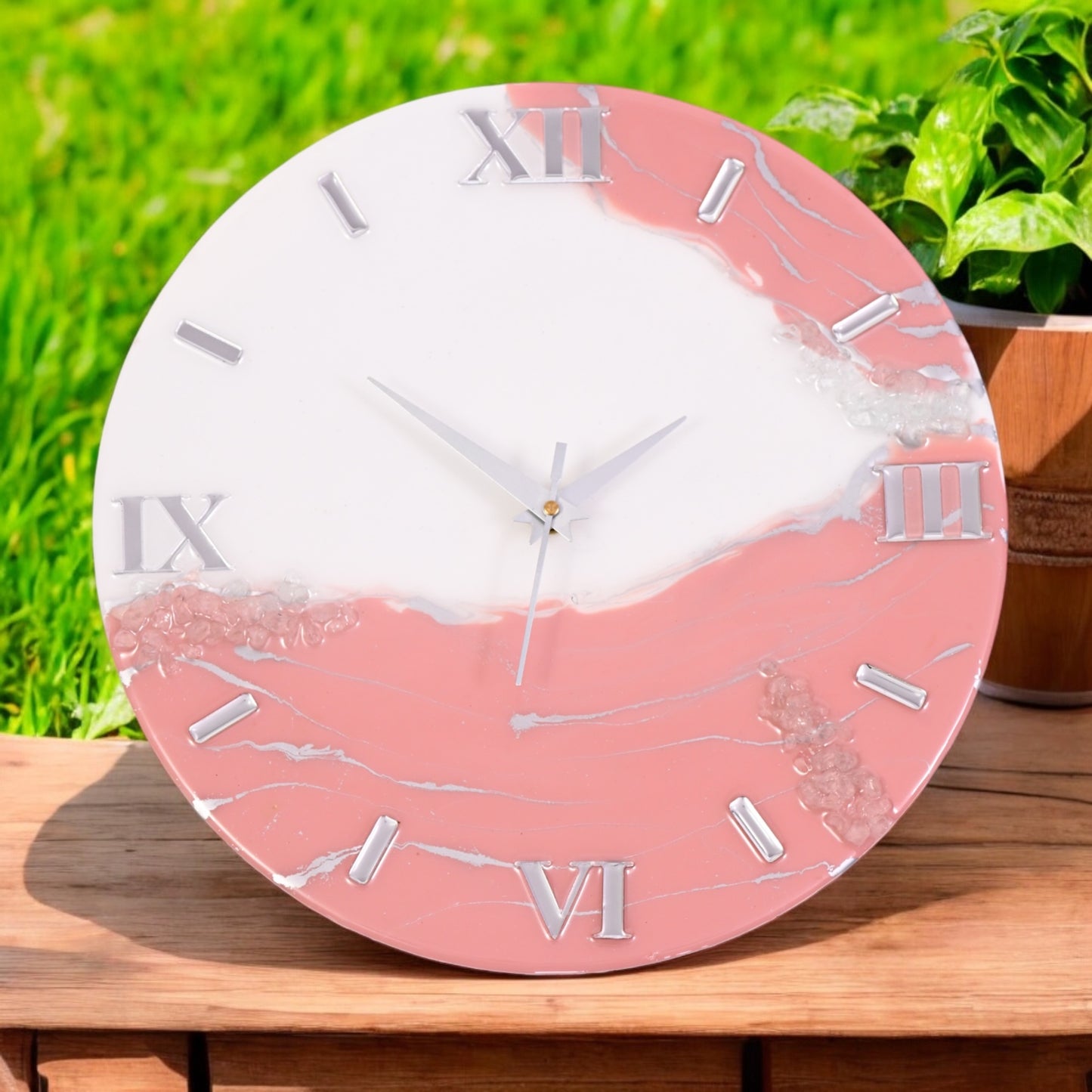 Blush Wave Clock