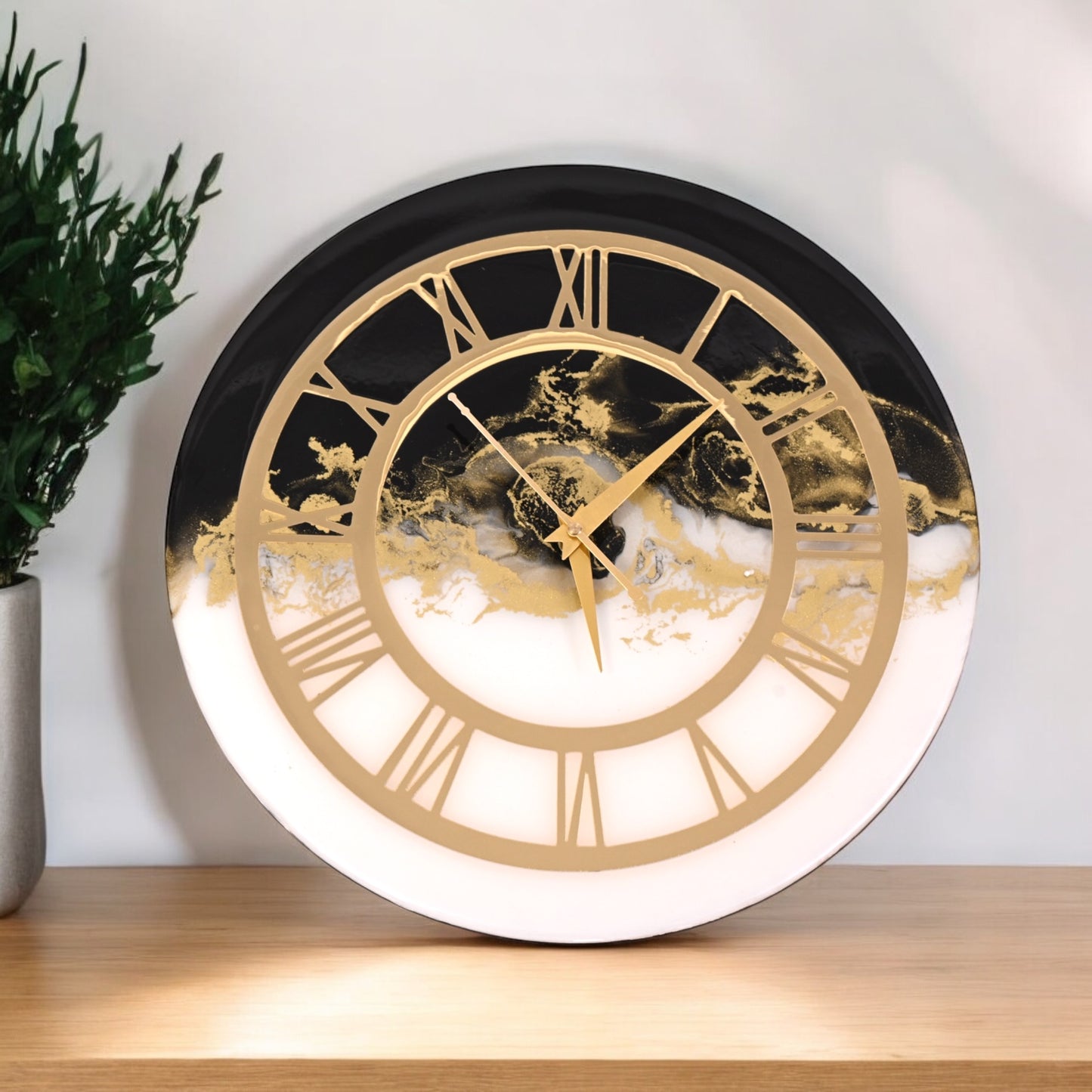 Midnight Marble Clock