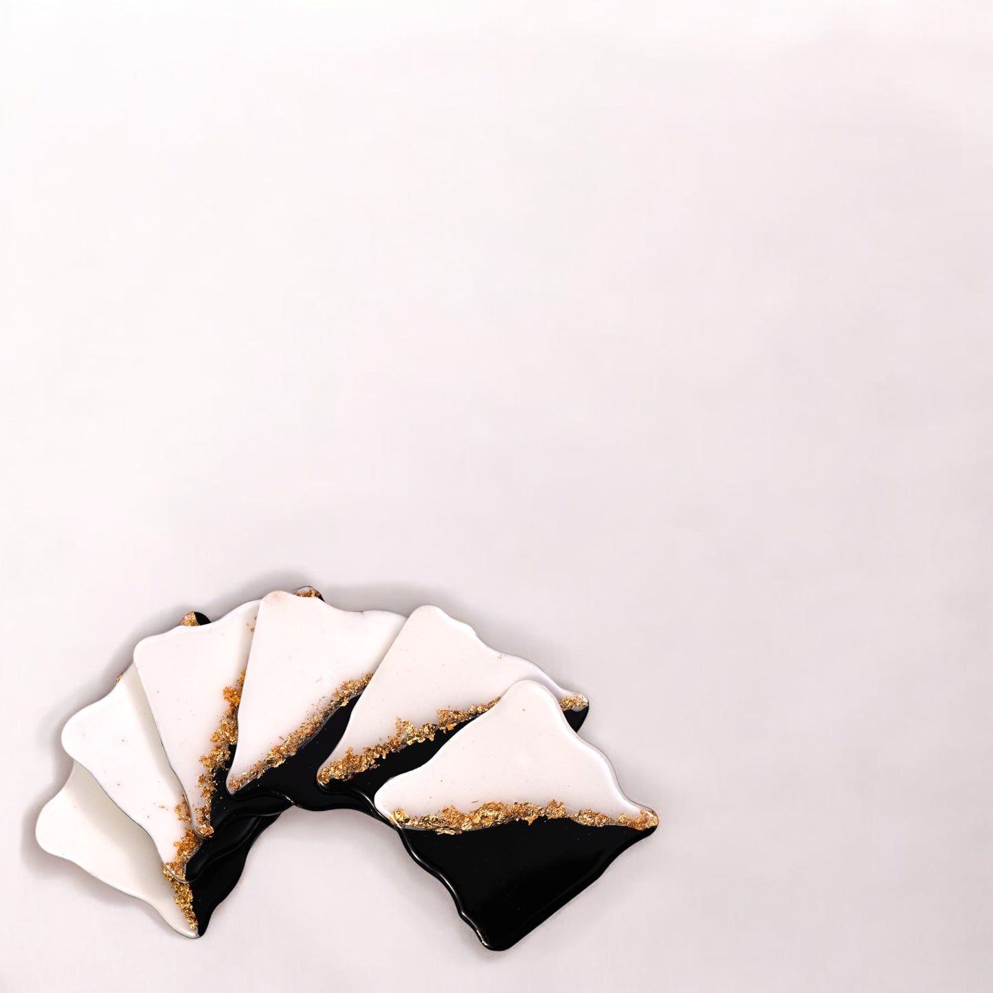 Monochrome Glamour Resin Coasters: Chic & Functional