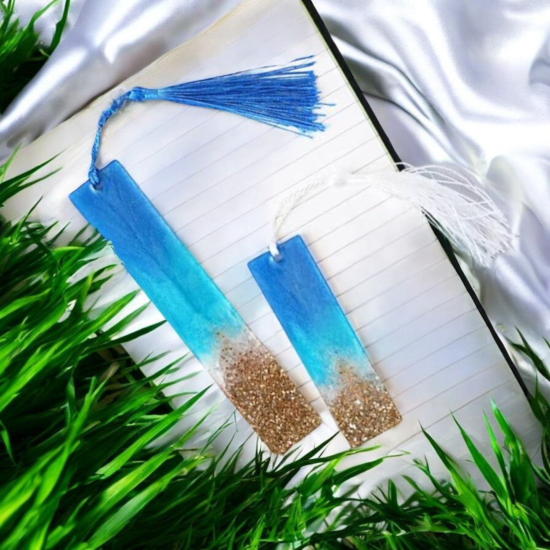 π Handcrafted Resin Bookmark β Sea Theme Edition