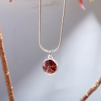 Rose petal preserved Resin pendent