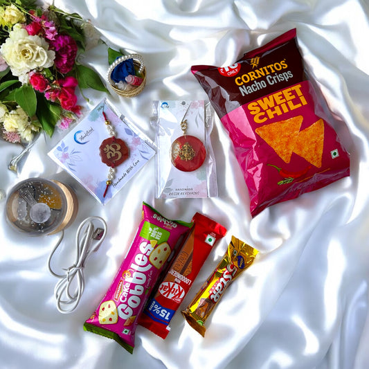 🔴 Customized Resin Rakhi Hamper for Brother – A Vibrant Celebration of Bond & Blessings