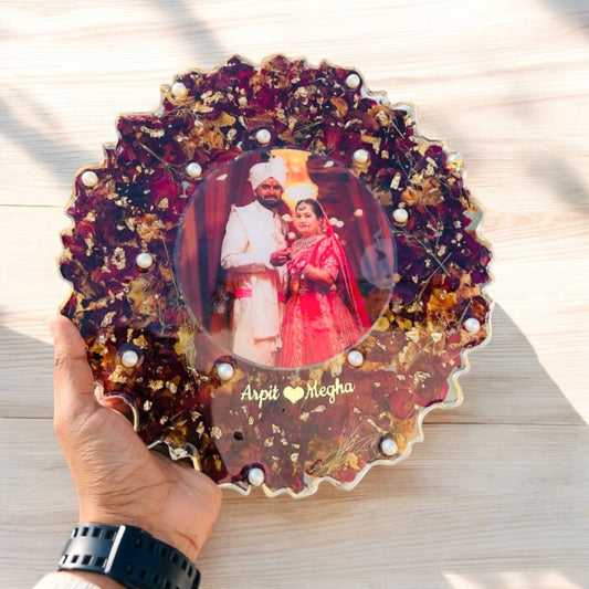 ❤ Resin Varmala Photo Frame – Cherish Your Everlasting Love