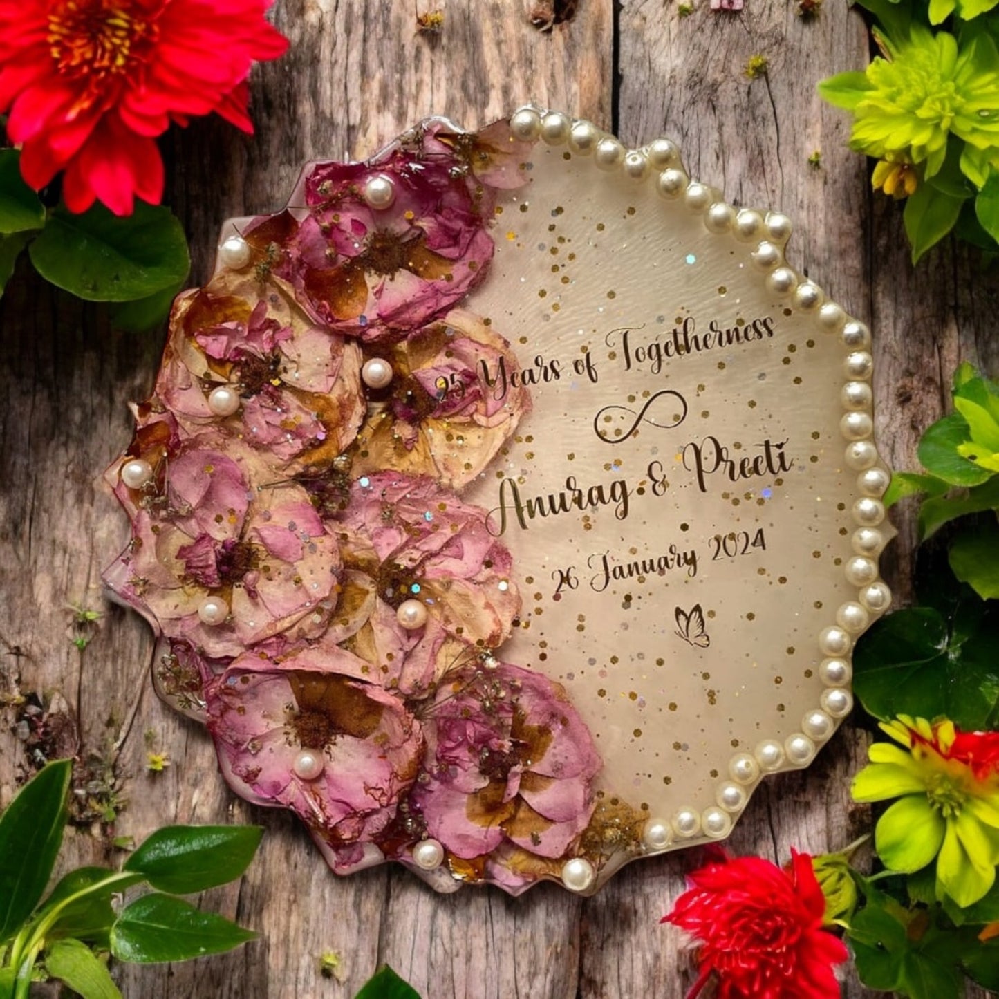 ❤ Personalized Resin Keepsake Frame – A Garden of Memories