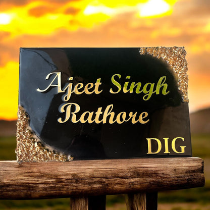 ❤️ Resin Name Plate – Distinctive Elegance for Your Sweet Home