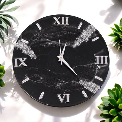Midnight Marble Resin Wall Clock – Sophistication That Tells Time