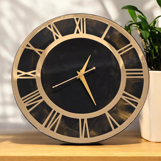 Elegant Resin Wall Clock – Handcrafted Luxury for Your Home