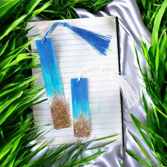 📖&nbsp;Handcrafted Resin Bookmark – Sea Theme Edition