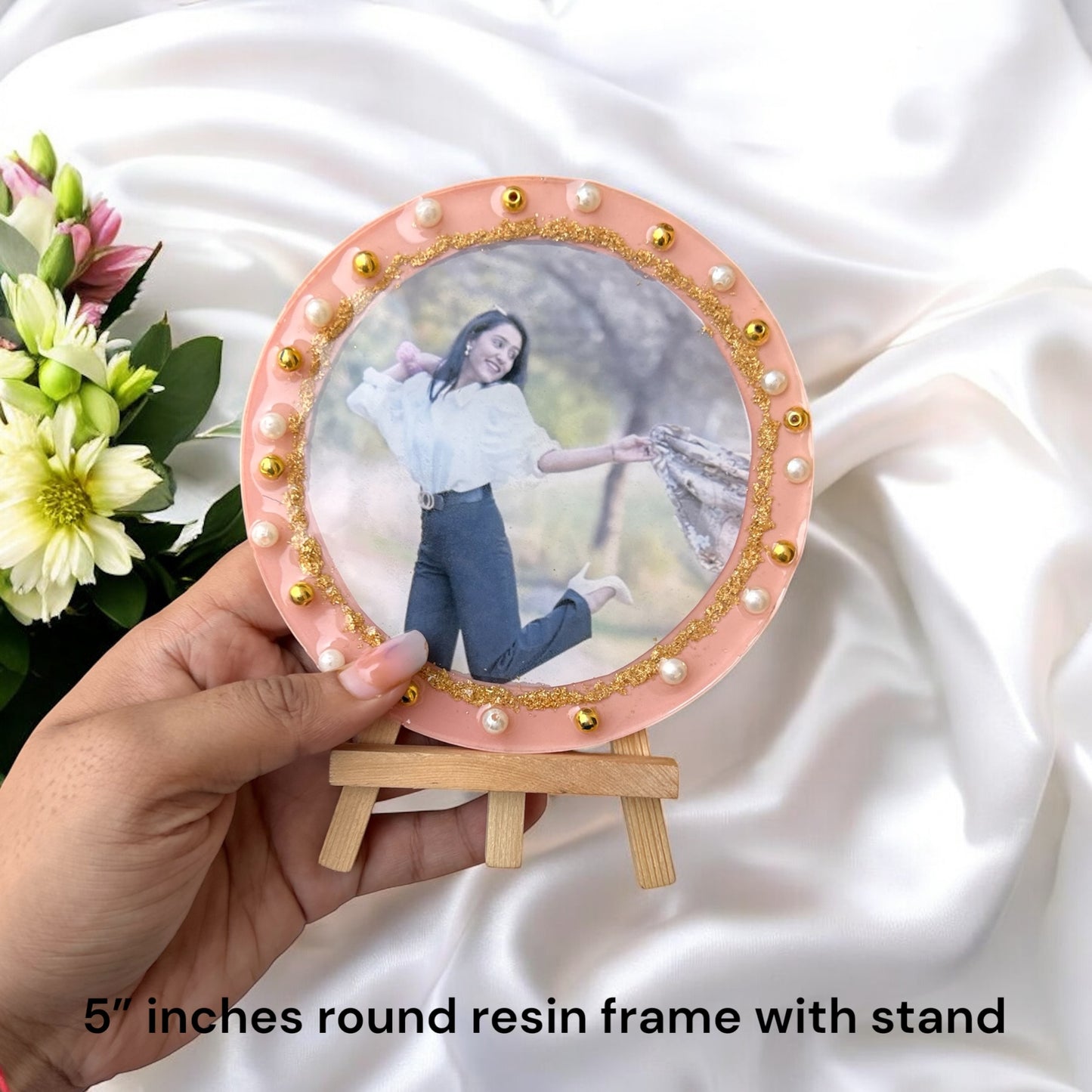 💝 Customized Resin Rakhi Gift Hamper for Sister – A Blessed Keepsake of Love, Elegance & Memories
