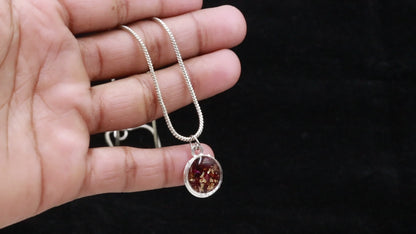 Rose petal preserved Resin pendent